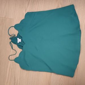 Green JCrew silk tank topSize 8